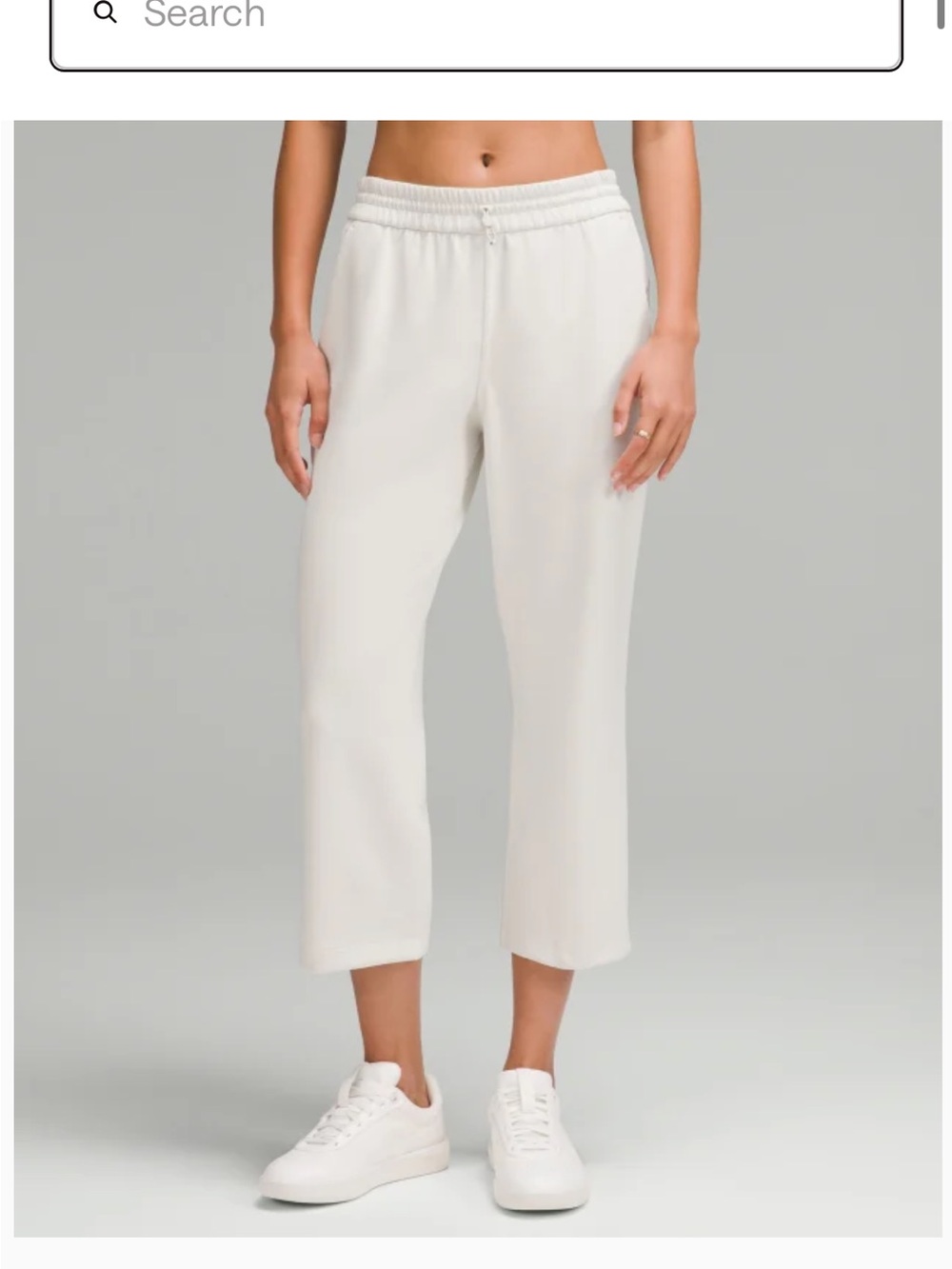 Softstreme High-Rise Straight-Leg Cropped Pant - bone